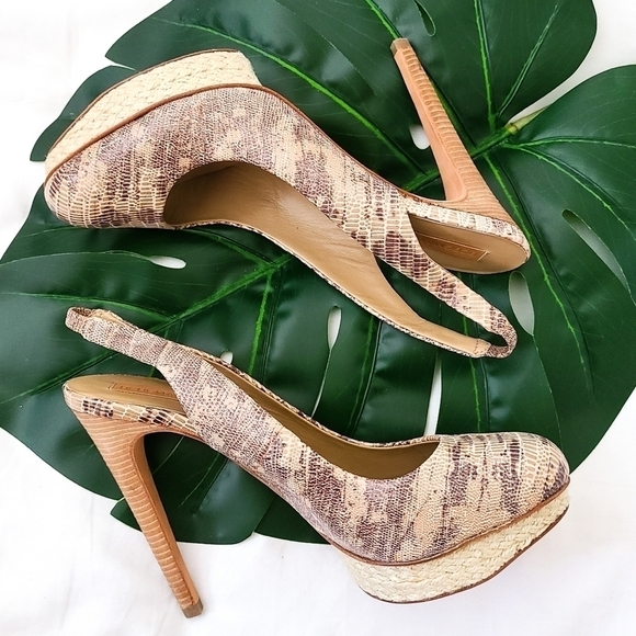 BCBGMaxAzria Corpcore Office Siren Boardroom slingback Going Out heels - Picture 1 of 15